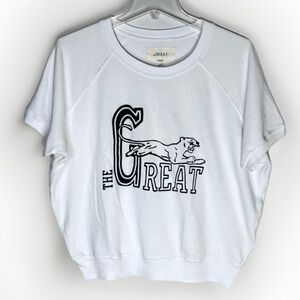New The Great. Wild Panther Graphic The Short Sleeve Sweatshirt Sz S